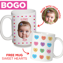 Load image into Gallery viewer, BOGO: Personalized Valentine Mug + 11 oz Candy Heart Mug
