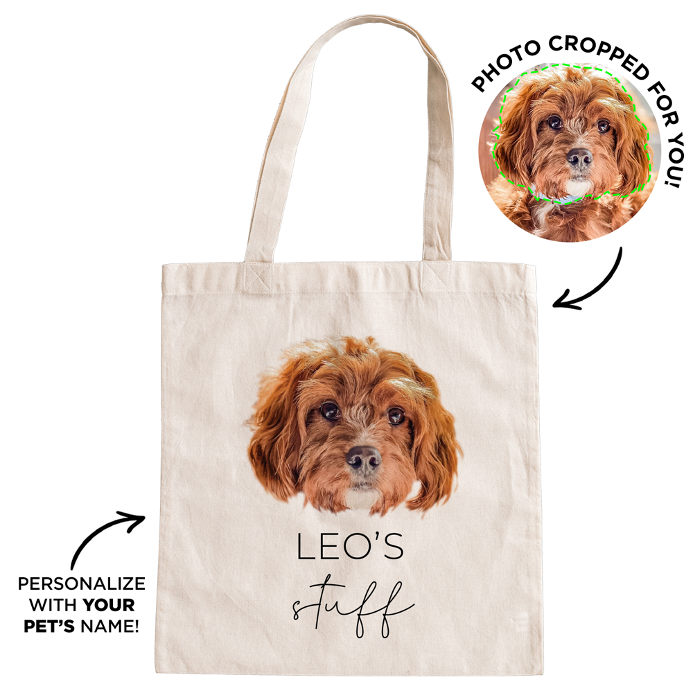 Personalized Dog Photo Tote Bag