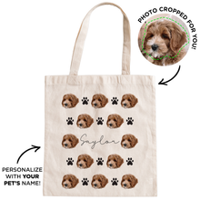 Load image into Gallery viewer, Personalized Pet Pattern Tote Bag

