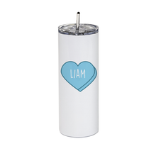 Load image into Gallery viewer, Candy Heart Personalized Skinny Tumbler
