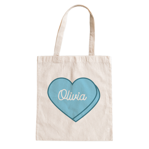 Candy Heart Personalized Tote Bag