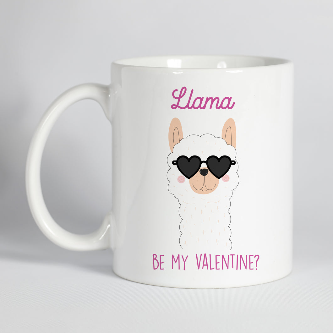 Llama Be My Valentine Mug
