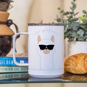 Hey Girl Hey Llama Travel Mug
