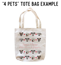 Load image into Gallery viewer, Personalized Pet Heart Pattern Tote Bag
