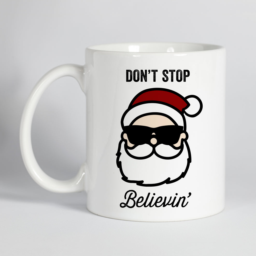 Don't Stop Believin' Santa Mug