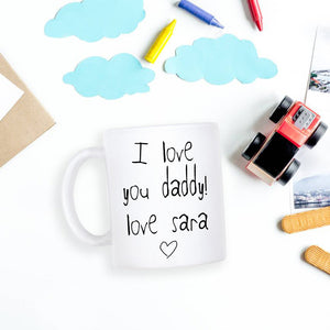 Your Child's Handwritten Note On A Mug
