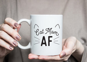 Cat Mom AF Mug