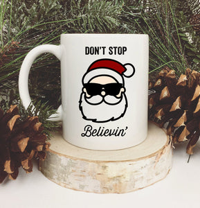 Don't Stop Believin' Christmas Mug