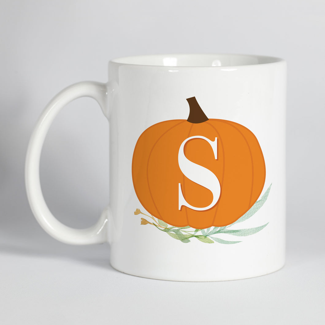 Personalized Pumpkin Monogram Mug