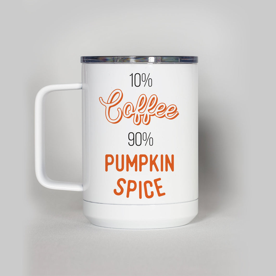 10% Coffee 90 Percent Pumpkin Spice Travel Mug