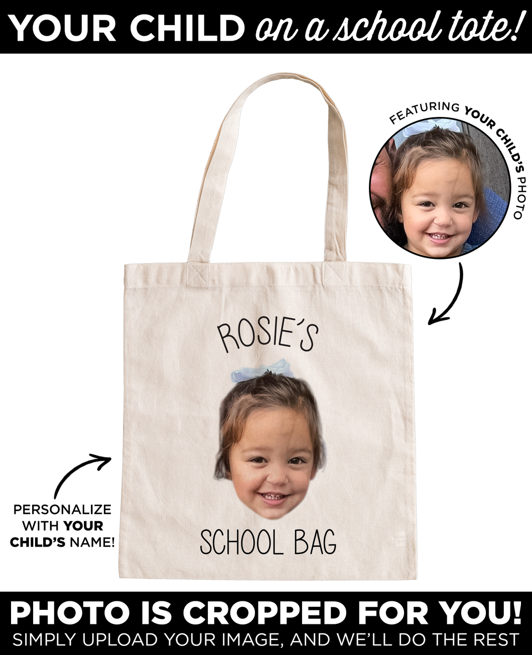 Personalized School Tote Bag