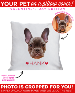 Personalized Pet Heart Pillow Cover