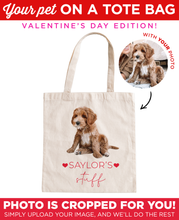 Load image into Gallery viewer, Personalized Pet Heart Tote Bag
